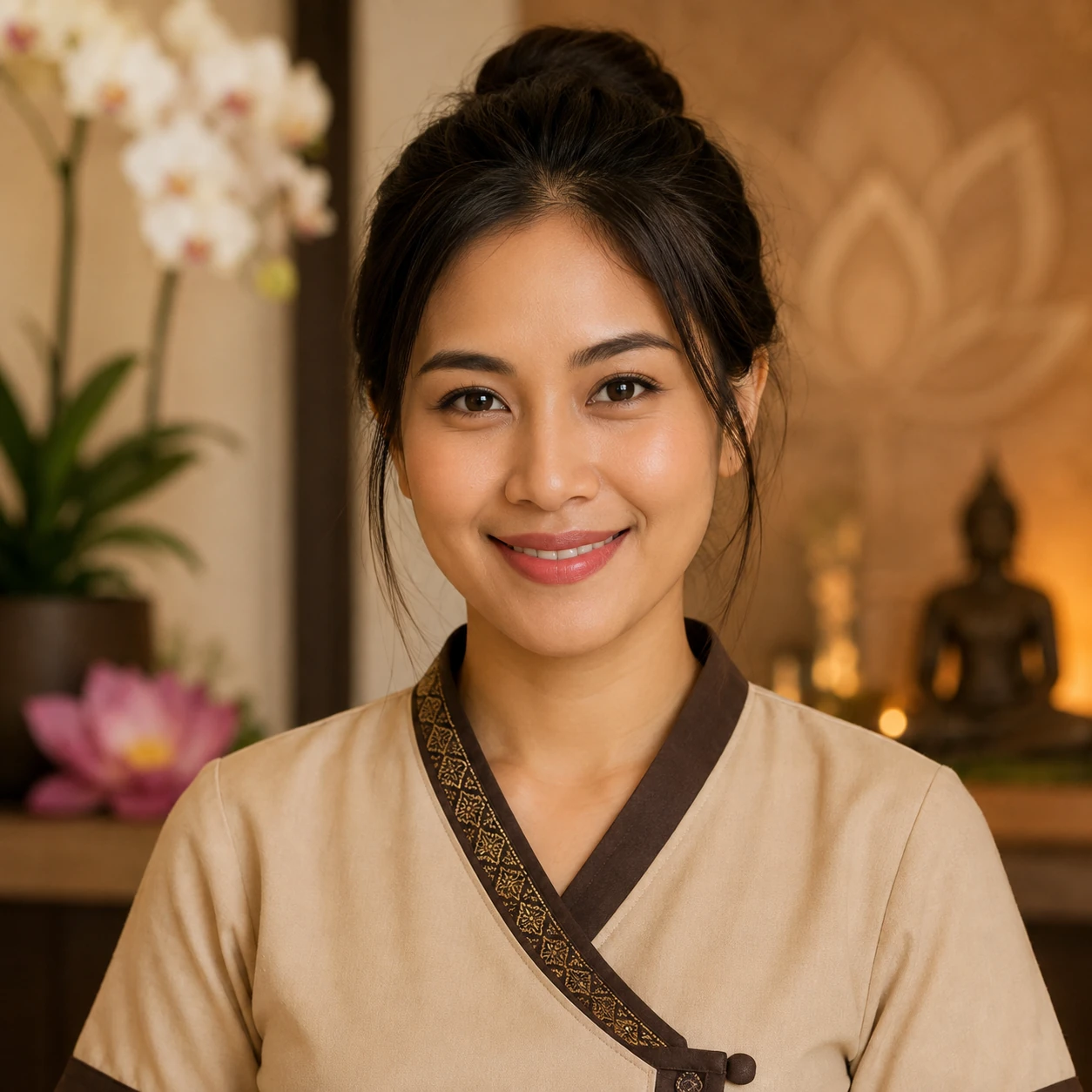 Fah, digitale Assistentin für Thai-Massage-Praxen